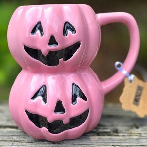 . Lang Light Pink Pretty Halloween Pumpkins Coffee Cup/Mug